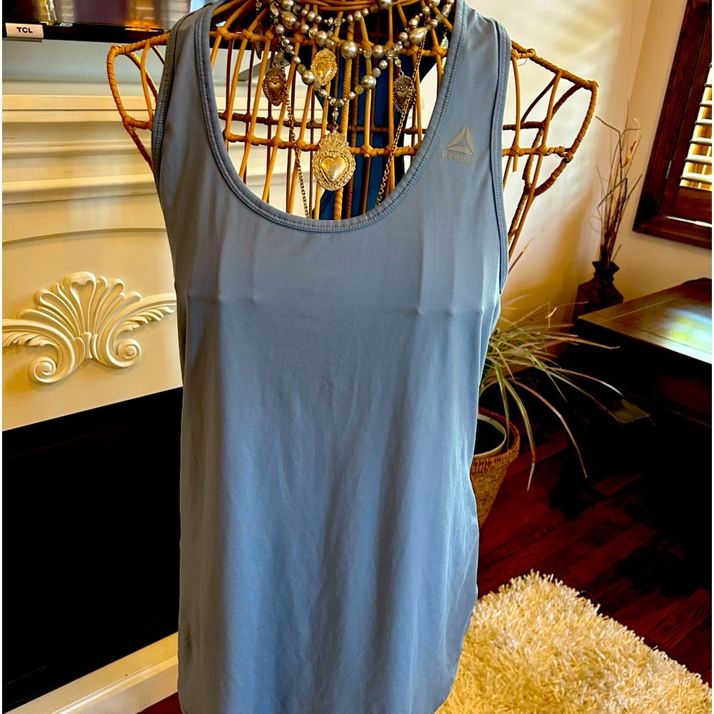 Reebok racerback running tank periwinkle blue large